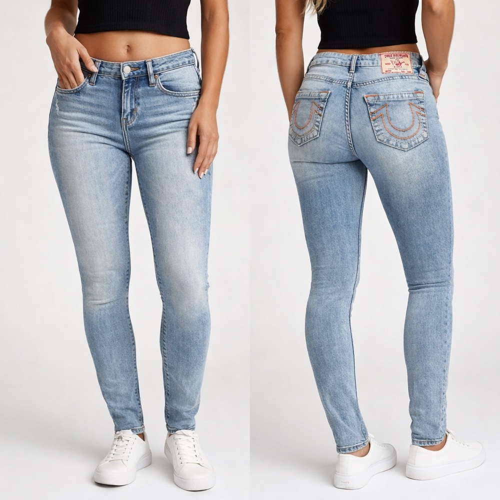 True Religion Jennie Curvy Big T Skinny Jeans NWT Breezy Wash Size 29